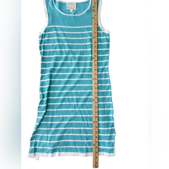 Sail to Sable Teal and White Knit Dress XS - Picture 4 of 5